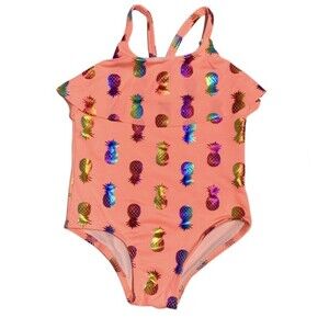 Penelope Mack One Piece Swimsuit Baby Girl 24 M Months Iridescent Pineapple NWT